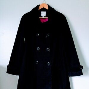 Croft & Barrow Black Dress Jacket with Hot Pink Silk Interior